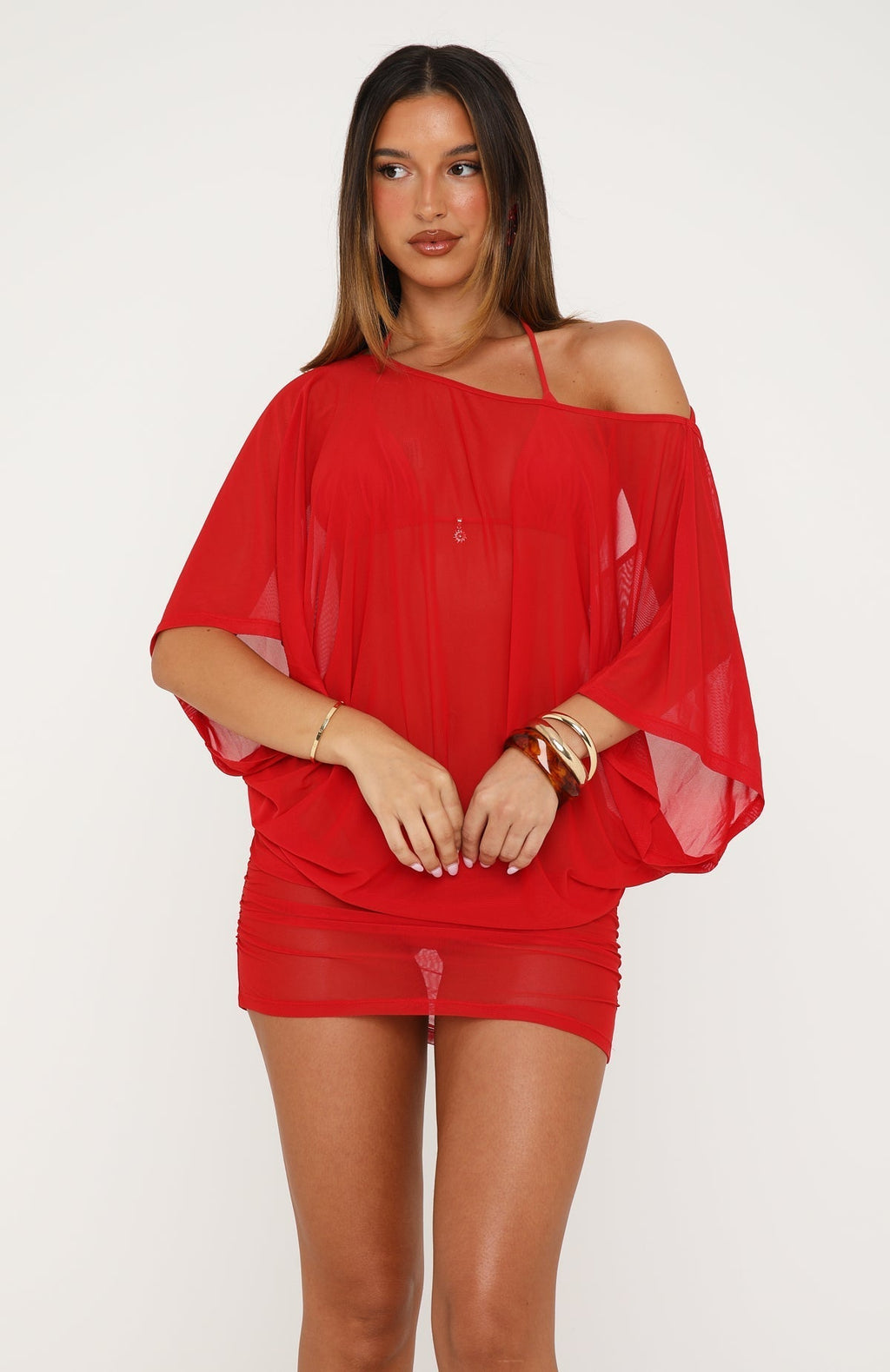 White Fox Sunkiss Society Mini Dress Ruby