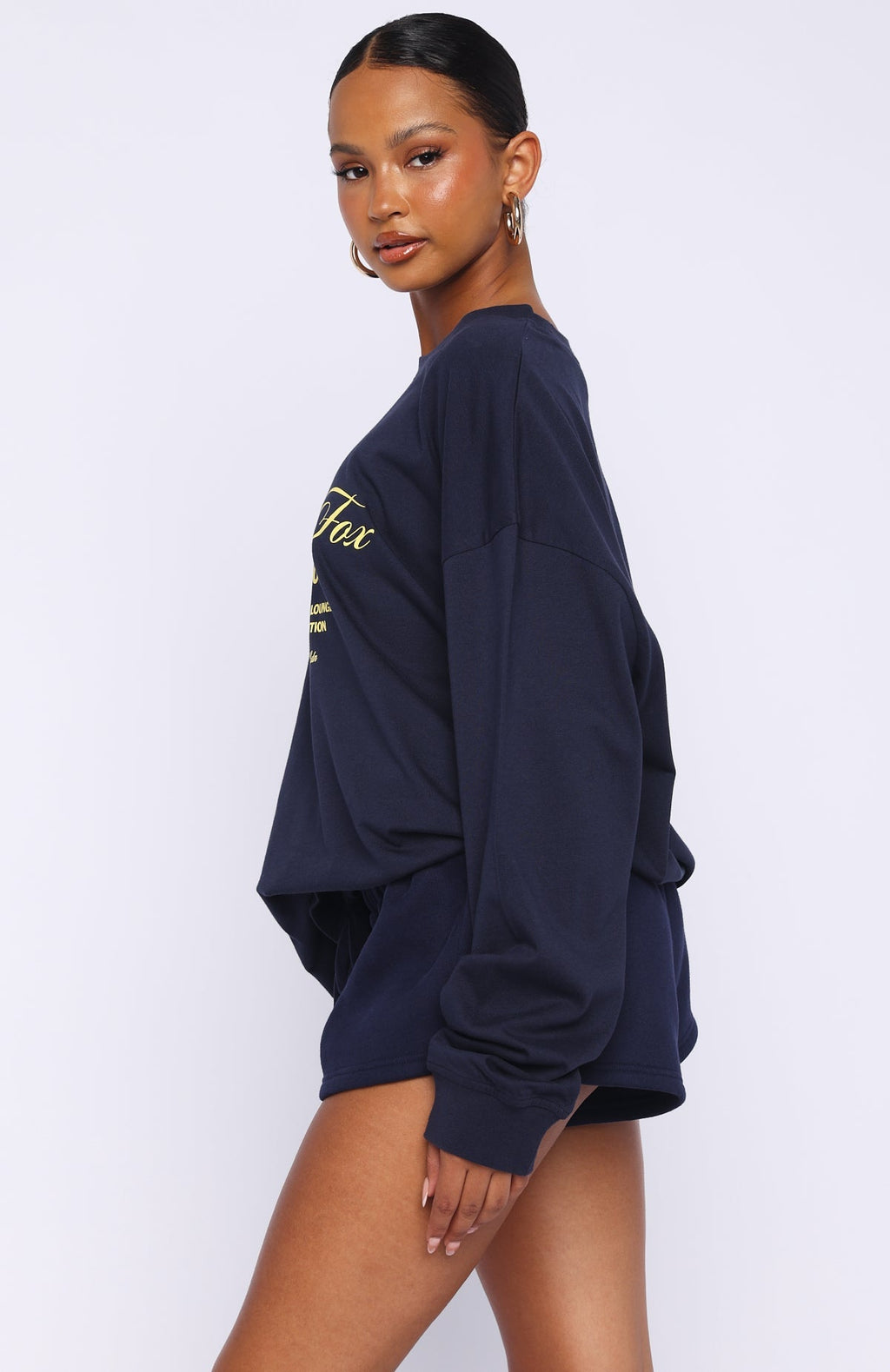 White Fox Closer To You Long Sleeve Tee Navy