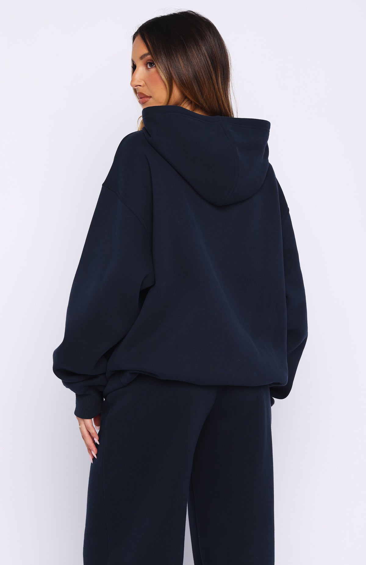 White Fox Wishing For It Oversized Hoodie Navy