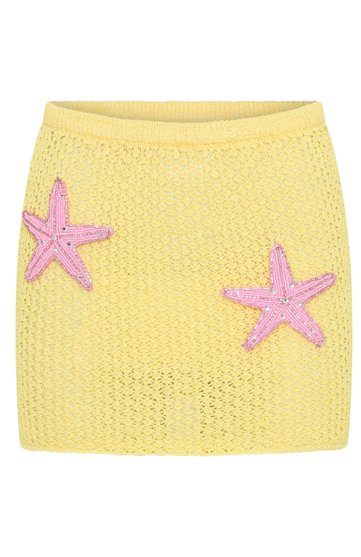 White Fox Azure Star Mini Skirt Lemon