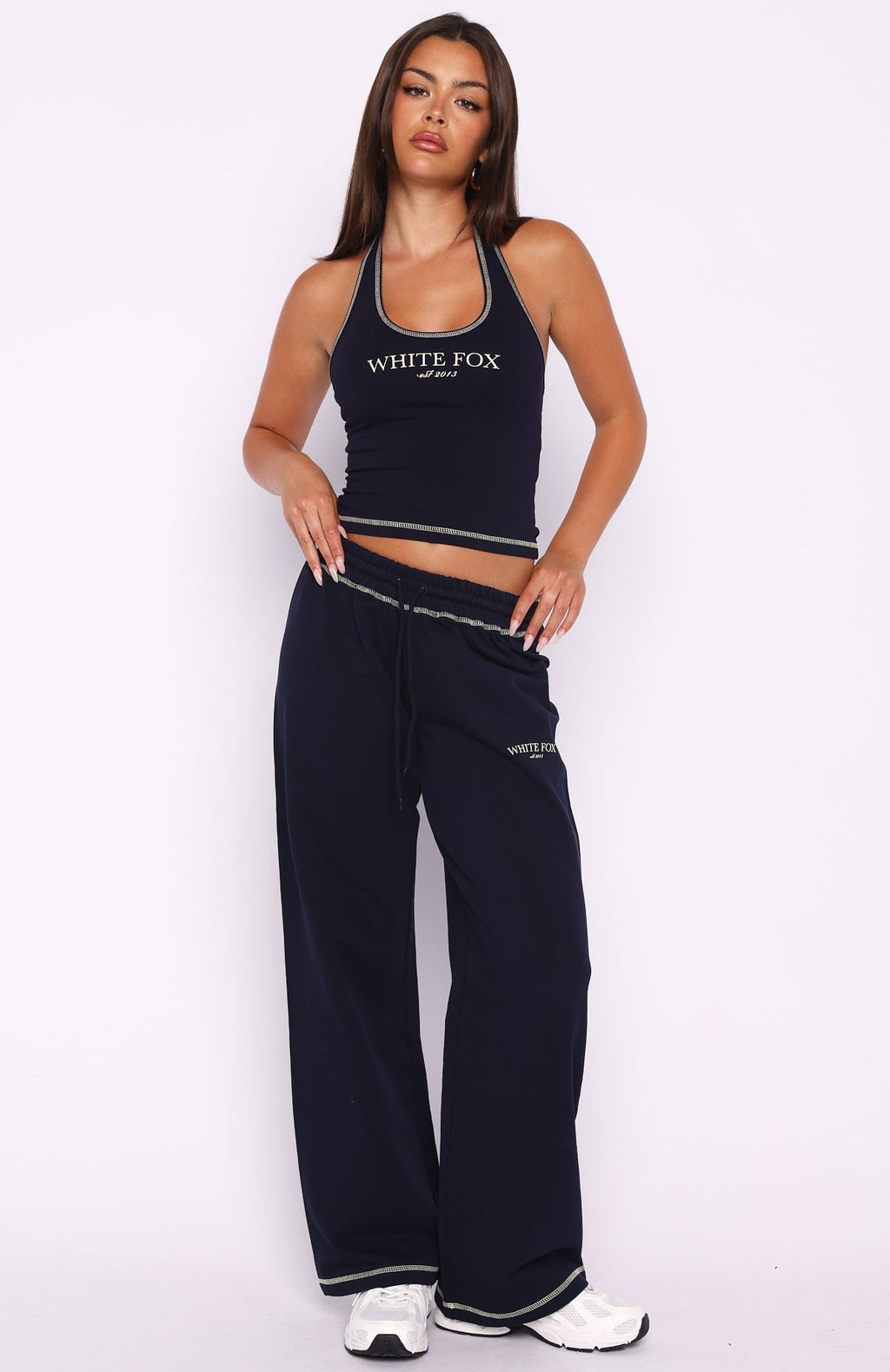 White Fox Chill In Style Track Pants Navy