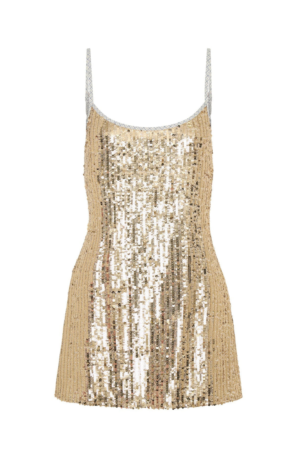 White Fox Sizzling Mirage Sequin Mini Dress Gold