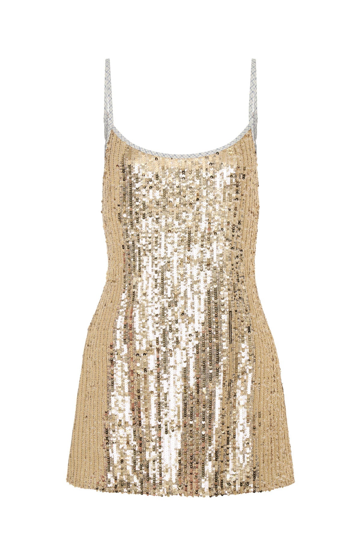 White Fox Sizzling Mirage Sequin Mini Dress Gold