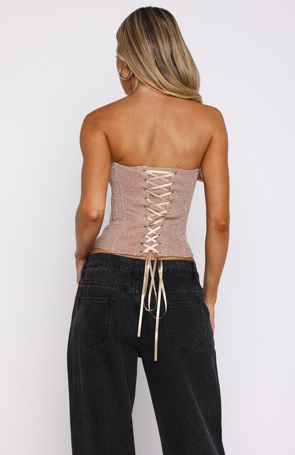 White Fox Cosmopolitan Strapless Bustier Champagne