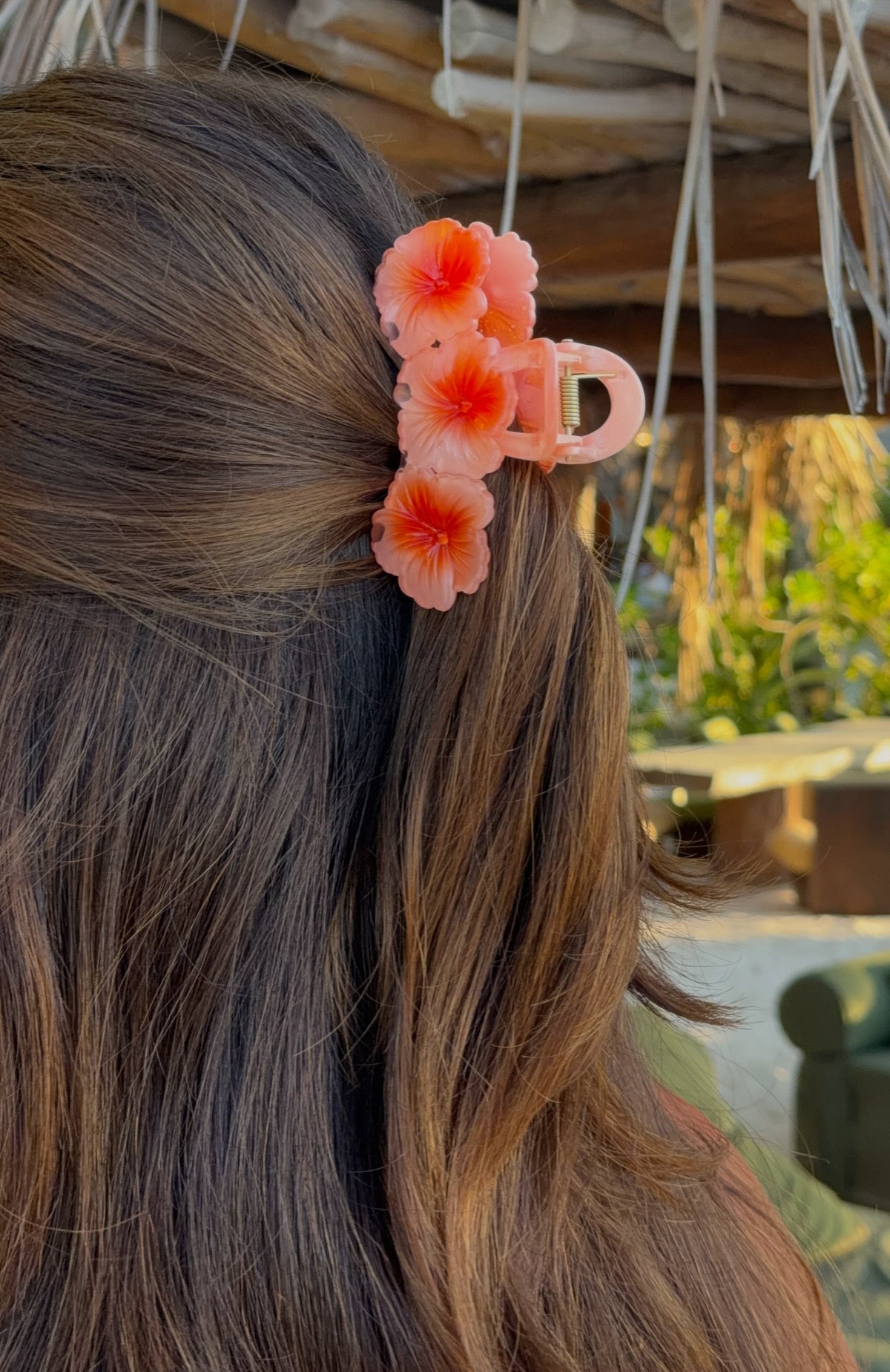 White Fox Chantria Hair Clip Orange