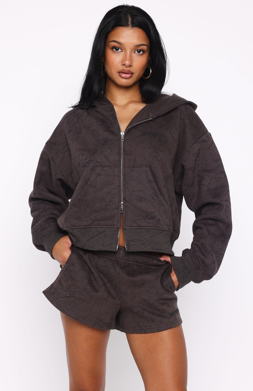 White Fox Hiding Away Lounge Shorts Dark Camo