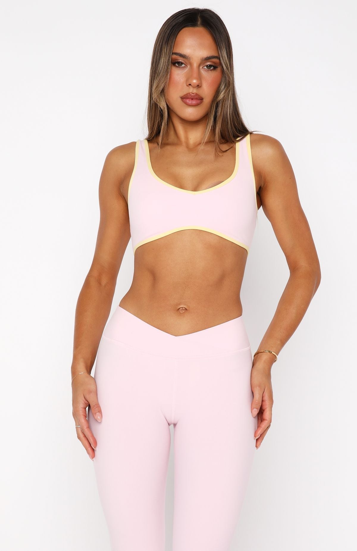 White Fox I'll Prove It Sports Crop Ballet Pink/Honey