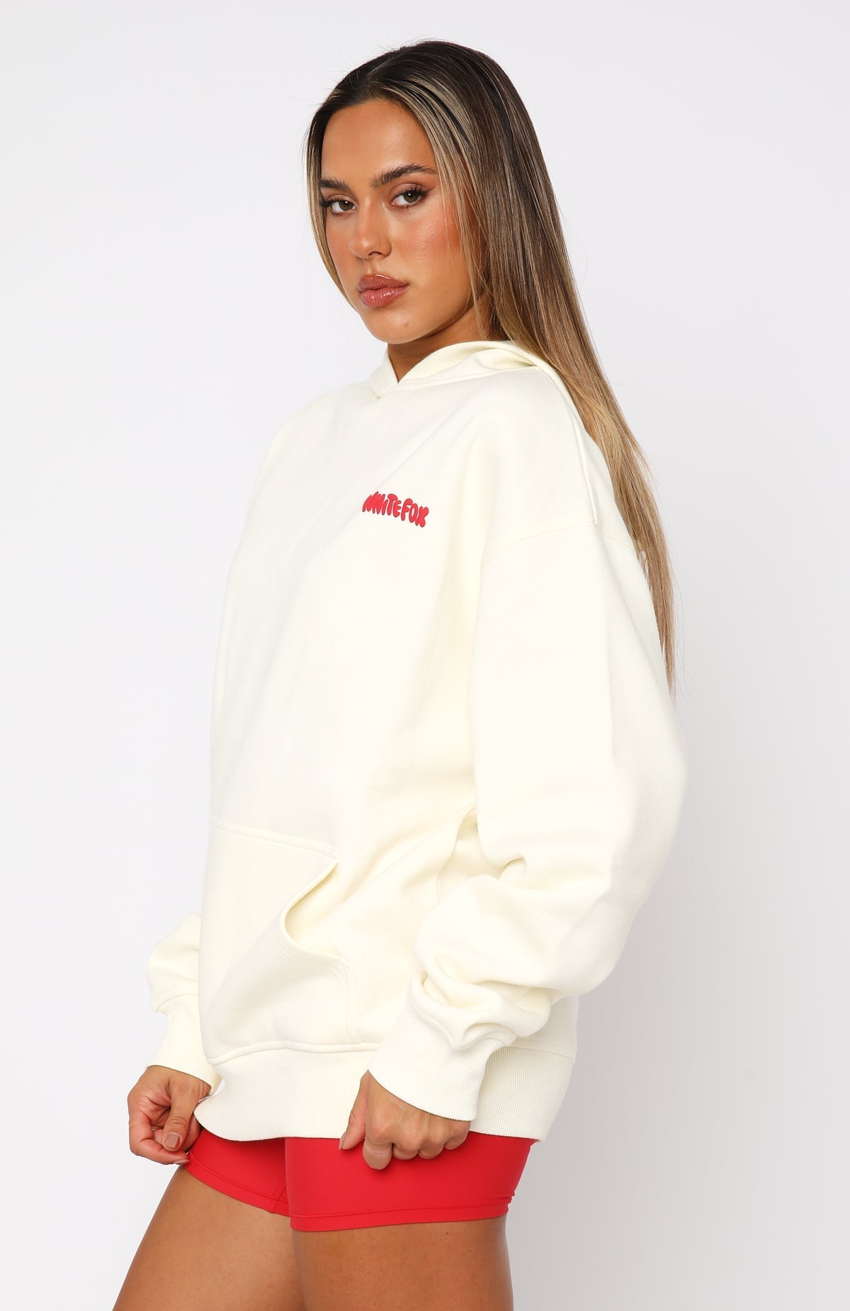 White Fox Best Of My Life Oversized Hoodie Cream