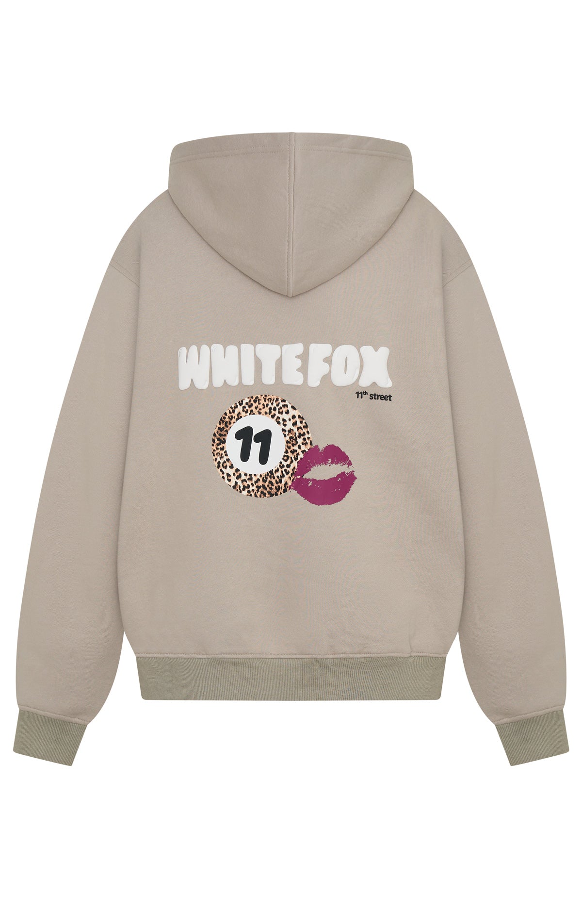 White Fox 11th Street She's So Lucky Oversized Hoodie Moon Kiss