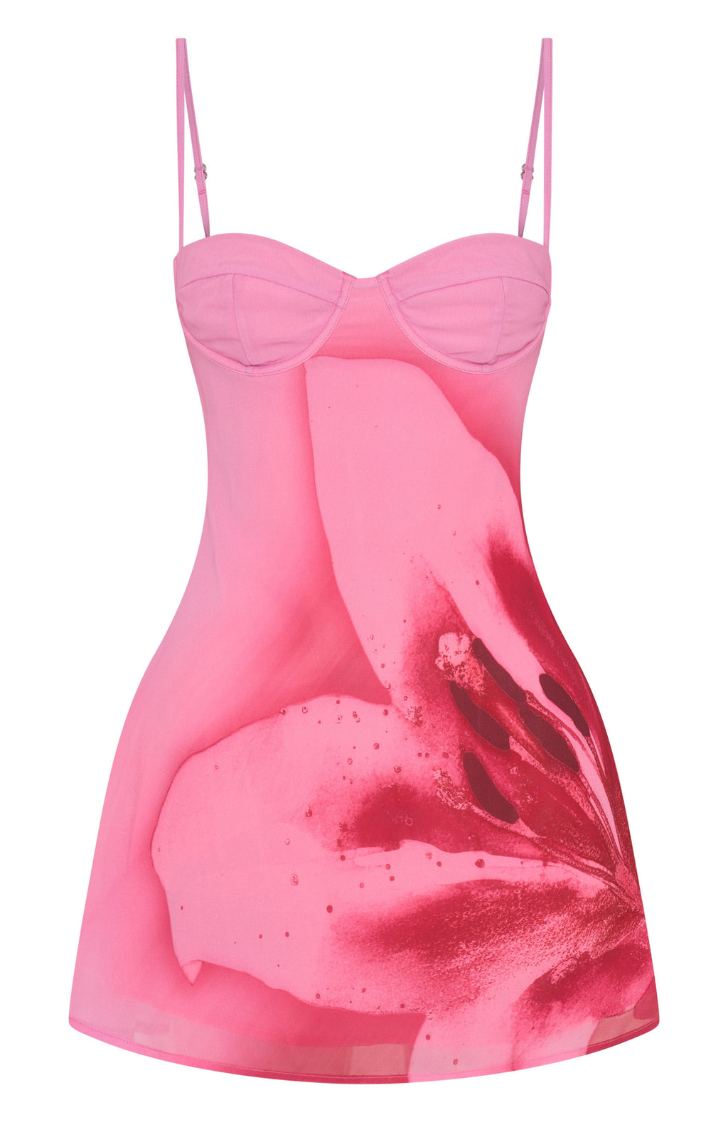 White Fox In The Back Of My Mind Mini Dress Blush Bloom