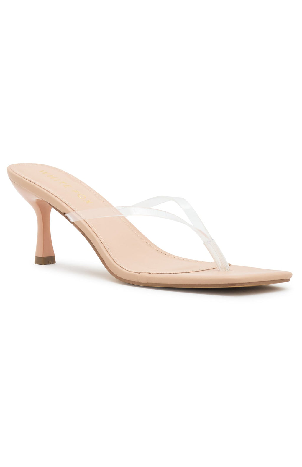 White Fox Mitchell Thong Mules Nude