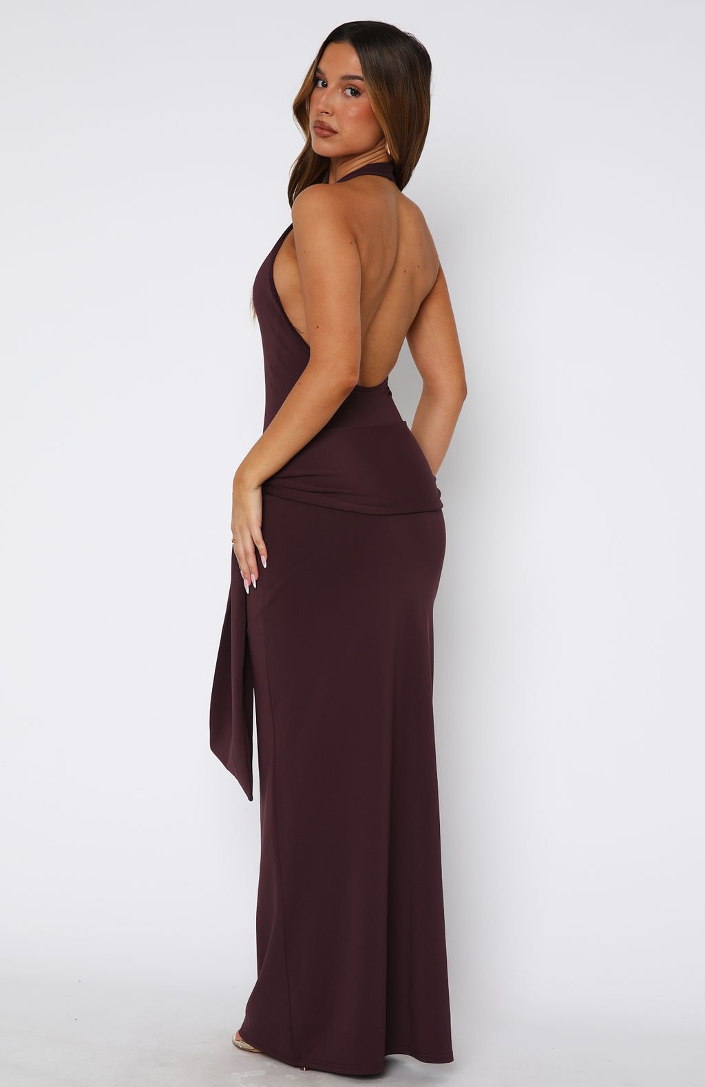 White Fox This Voice Maxi Dress Plum