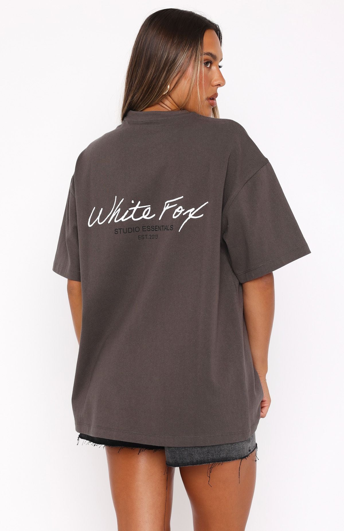 White Fox Studio Essentials Oversized Tee Volcanic