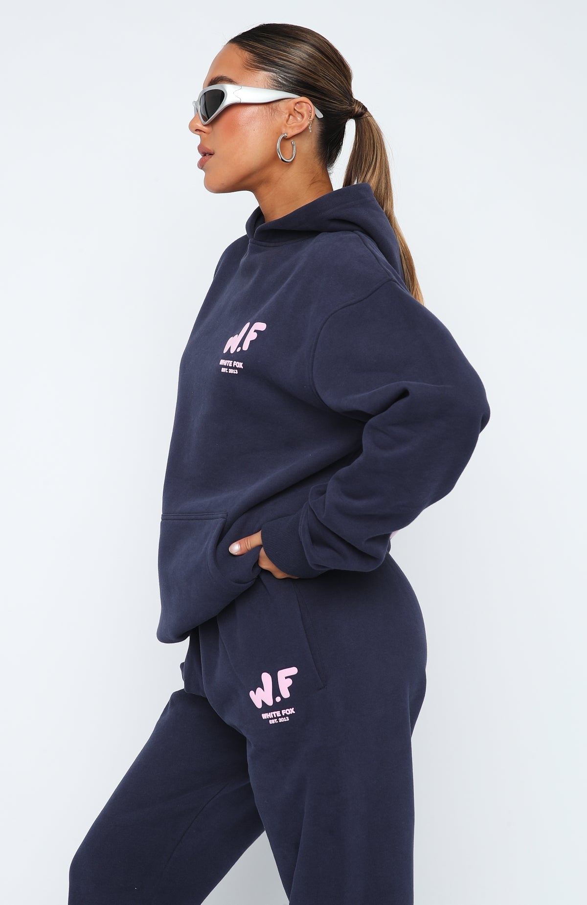 White Fox The New Standard Oversized Hoodie Navy