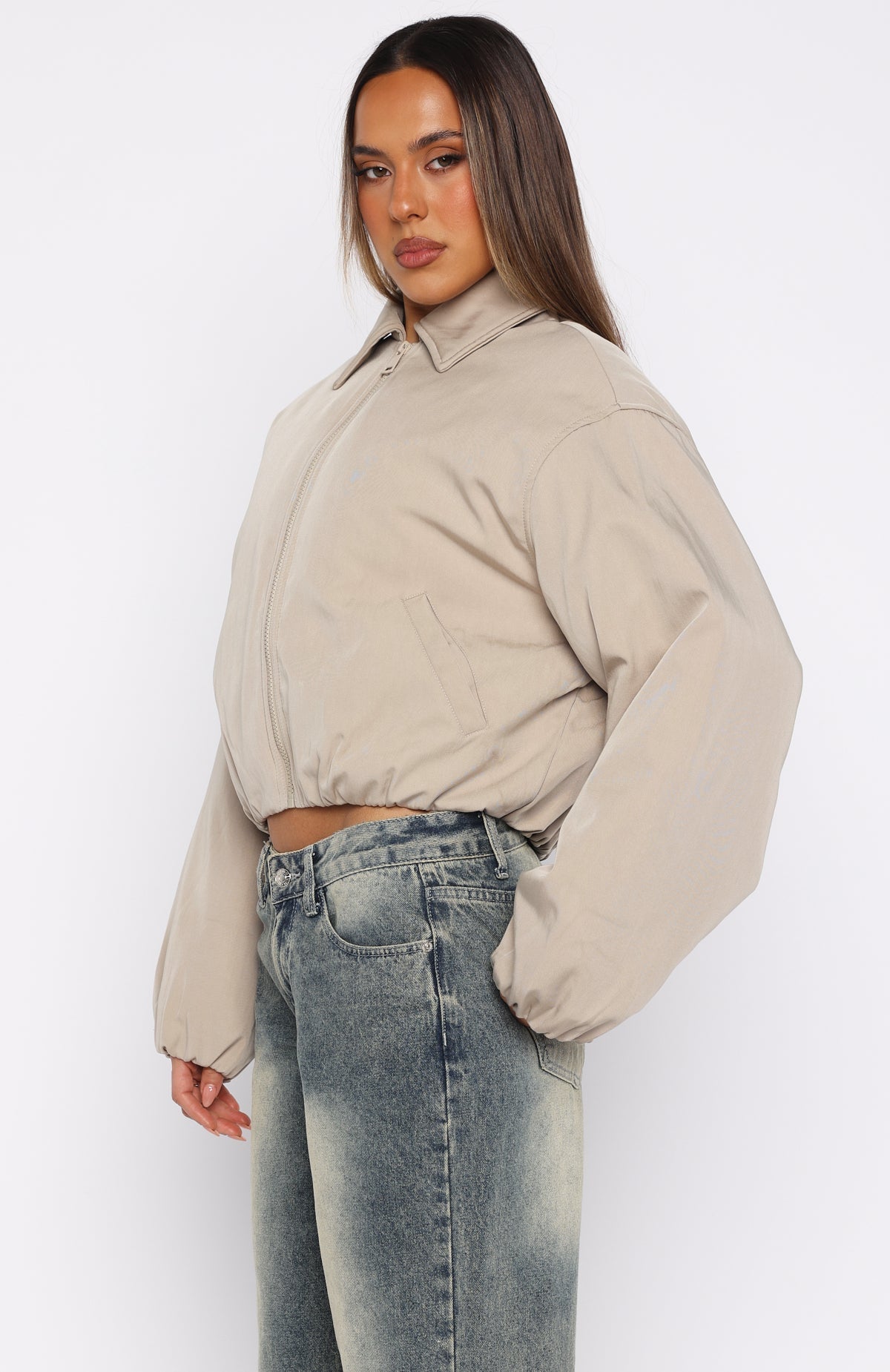 White Fox Back To Friends Jacket Sand