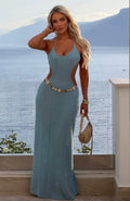 White Fox Solis Maxi Dress Baby Blue