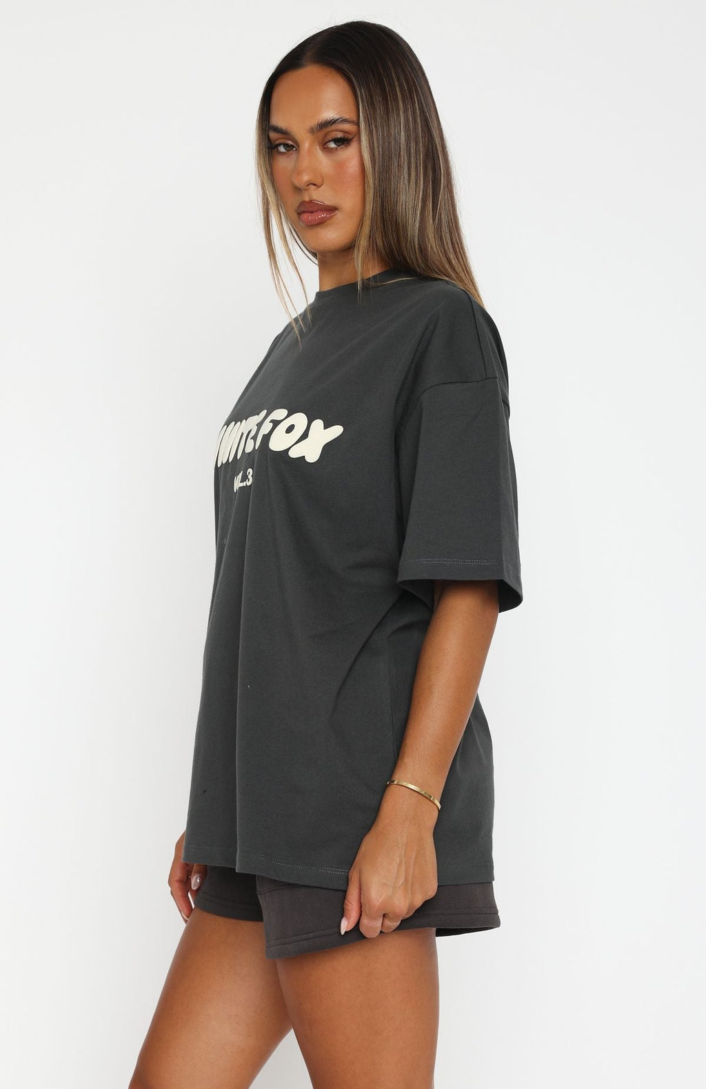 White Fox Offstage Oversized Tee Shadow