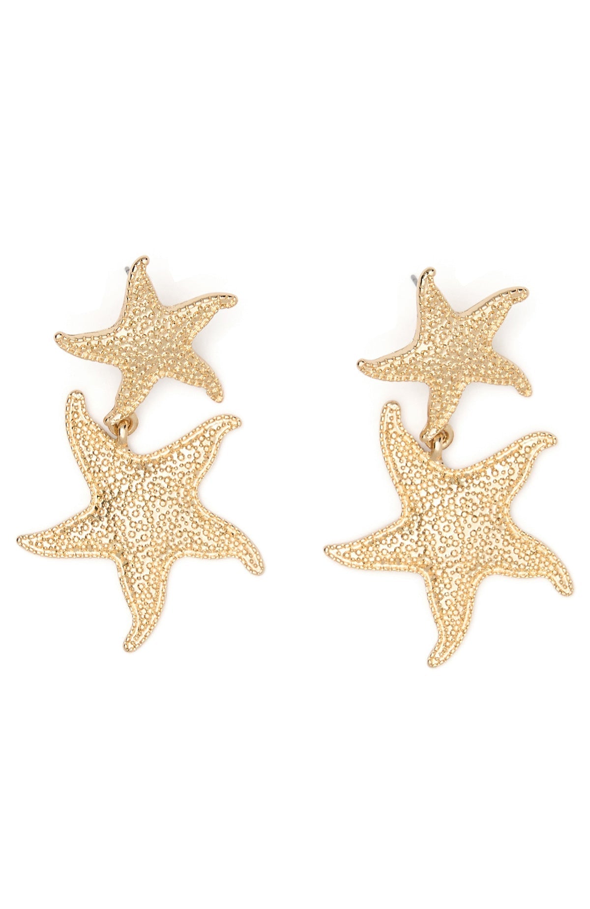White Fox Loreta Earrings Gold