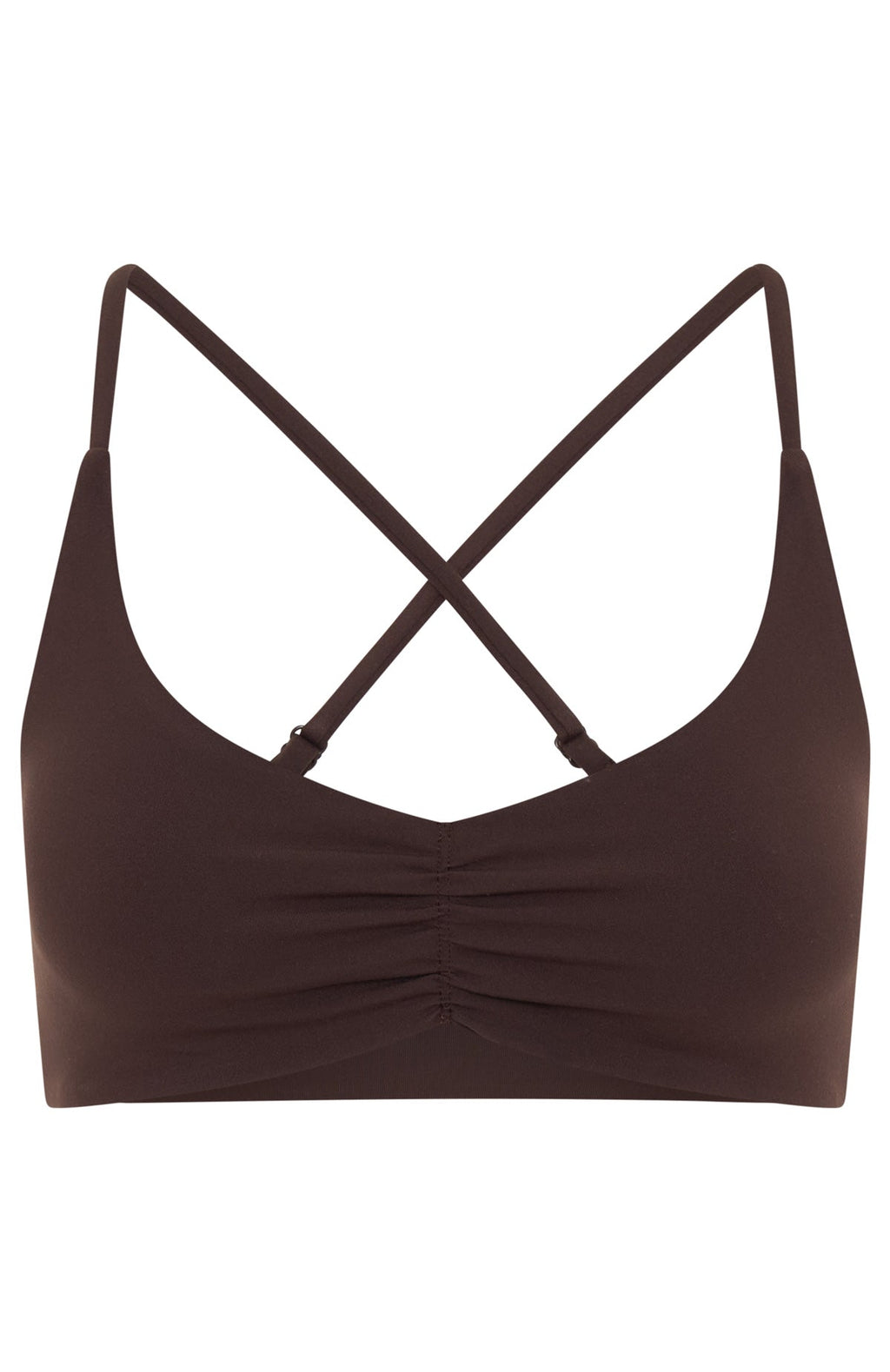 White Fox Fusion Sports Bra Dark Chocolate