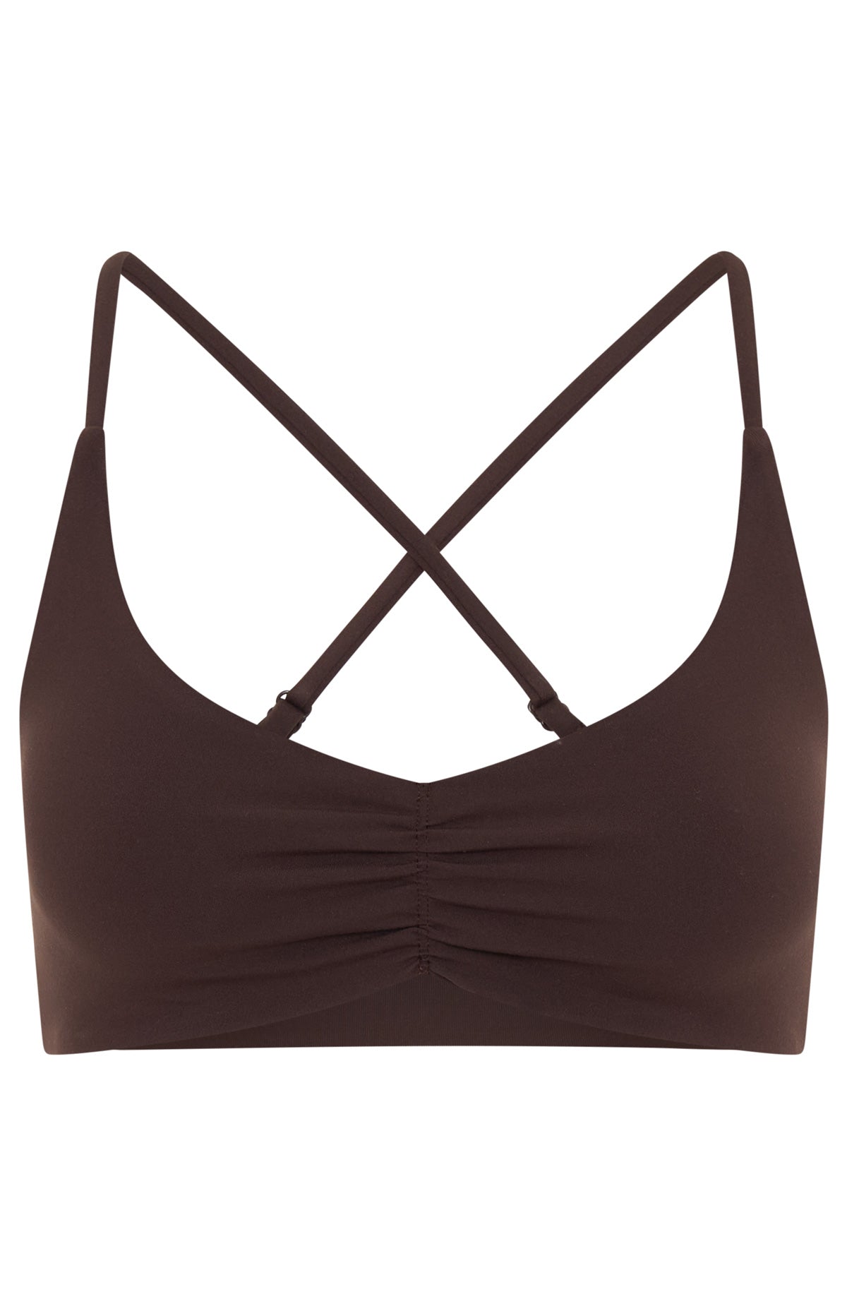 White Fox Fusion Sports Bra Dark Chocolate