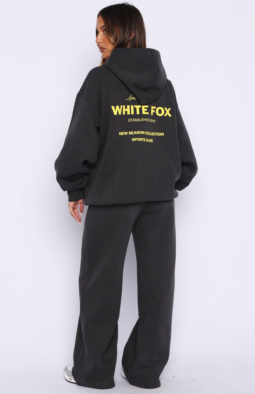 White Fox Proving Myself Wrong Wide Leg Sweatpants Charcoal