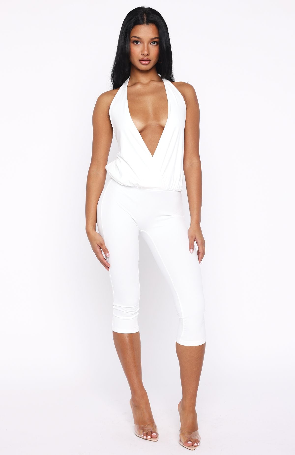 White Fox Flawlessly Lost Jumpsuit Cream