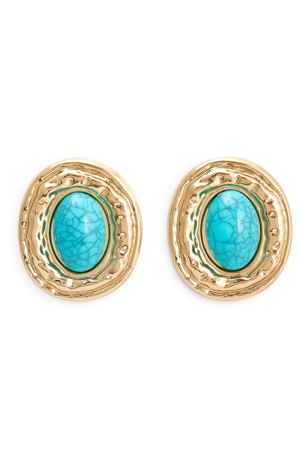 White Fox Ender Earrings Gold