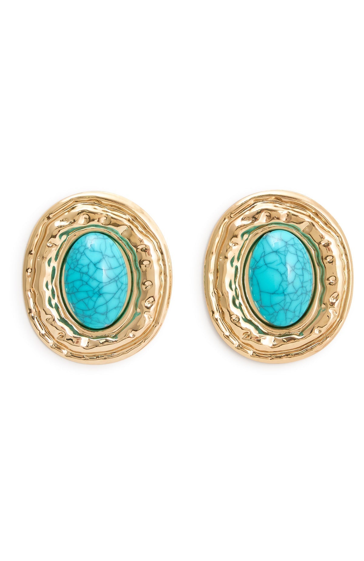 White Fox Ender Earrings Gold