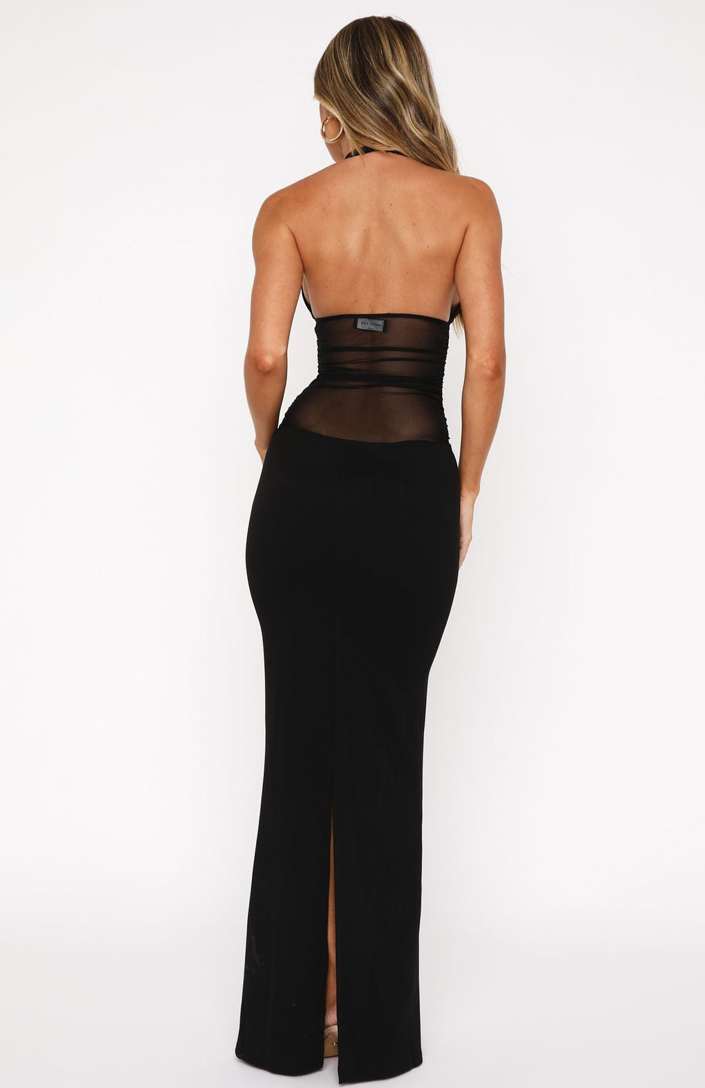 White Fox All My Love Maxi Dress Black
