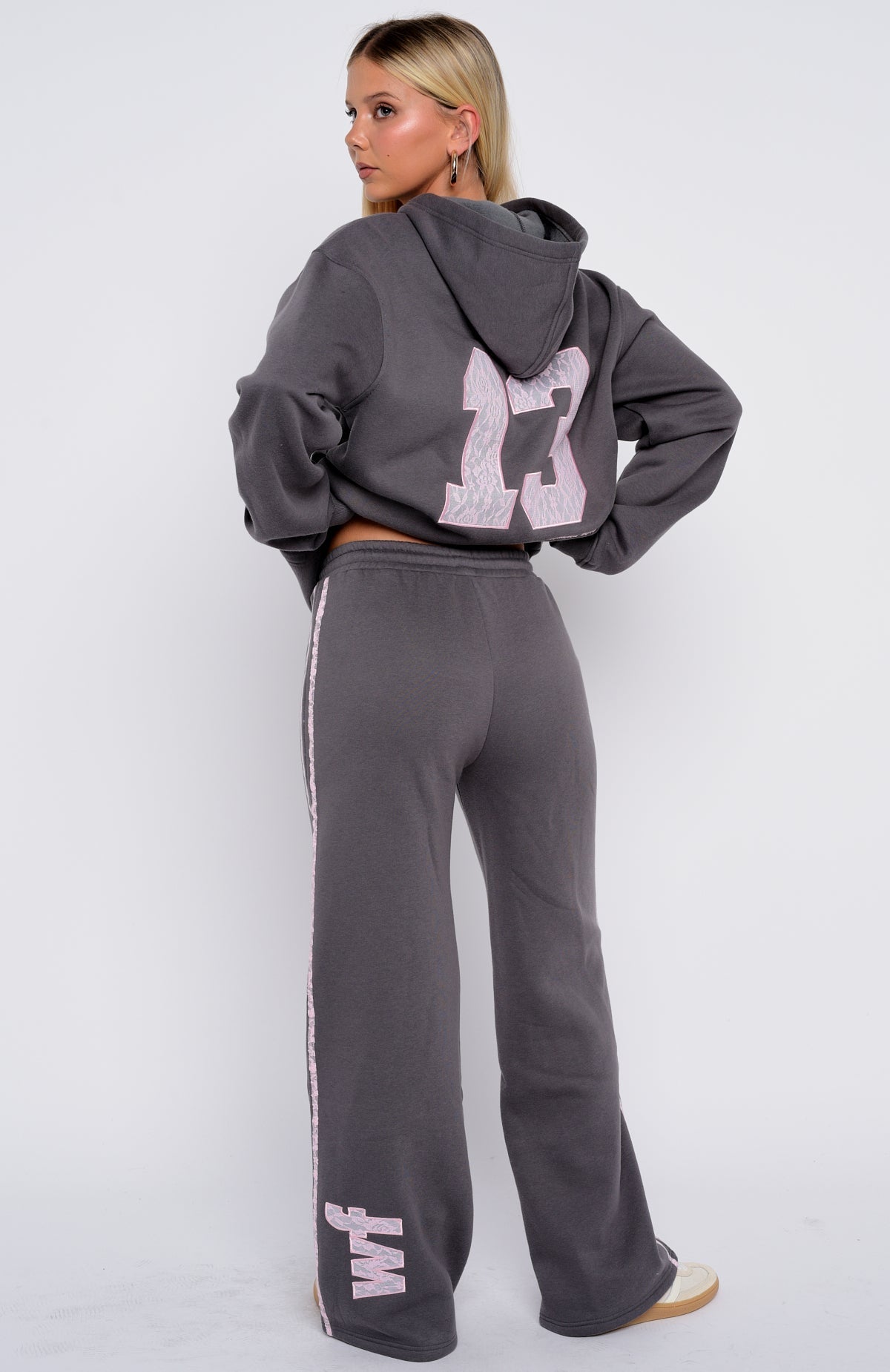 White Fox Gave You Everything Wide Leg Sweatpants Volcanic