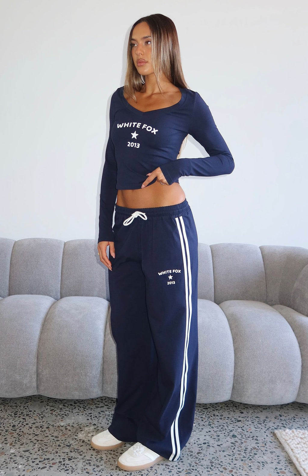 White Fox Found You Out Track Pants Navy