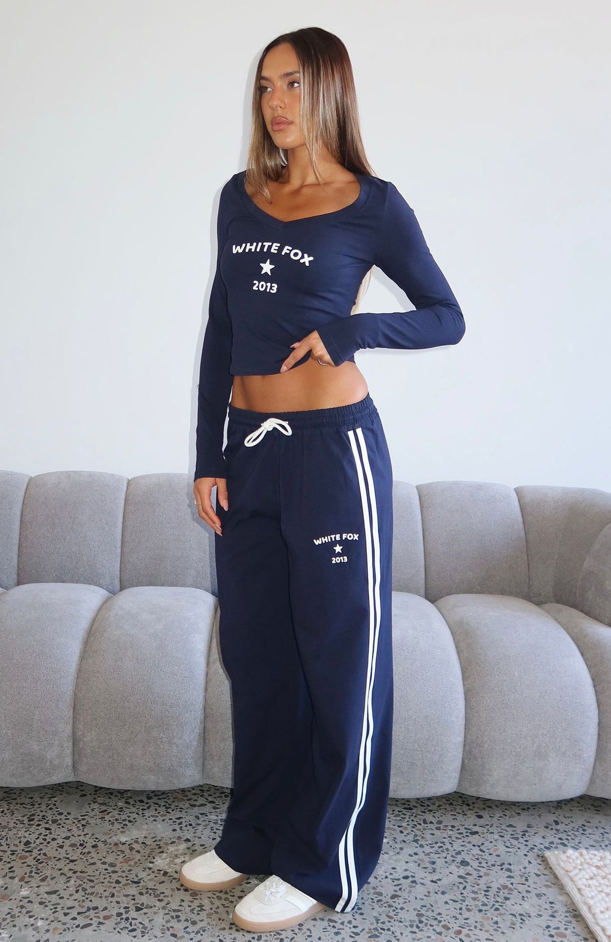 White Fox Found You Out Track Pants Navy