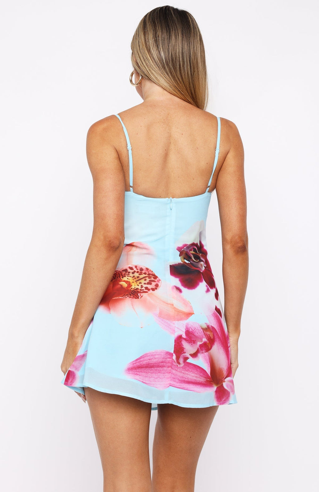 White Fox In The Back Of My Mind Mini Dress Blue Daze