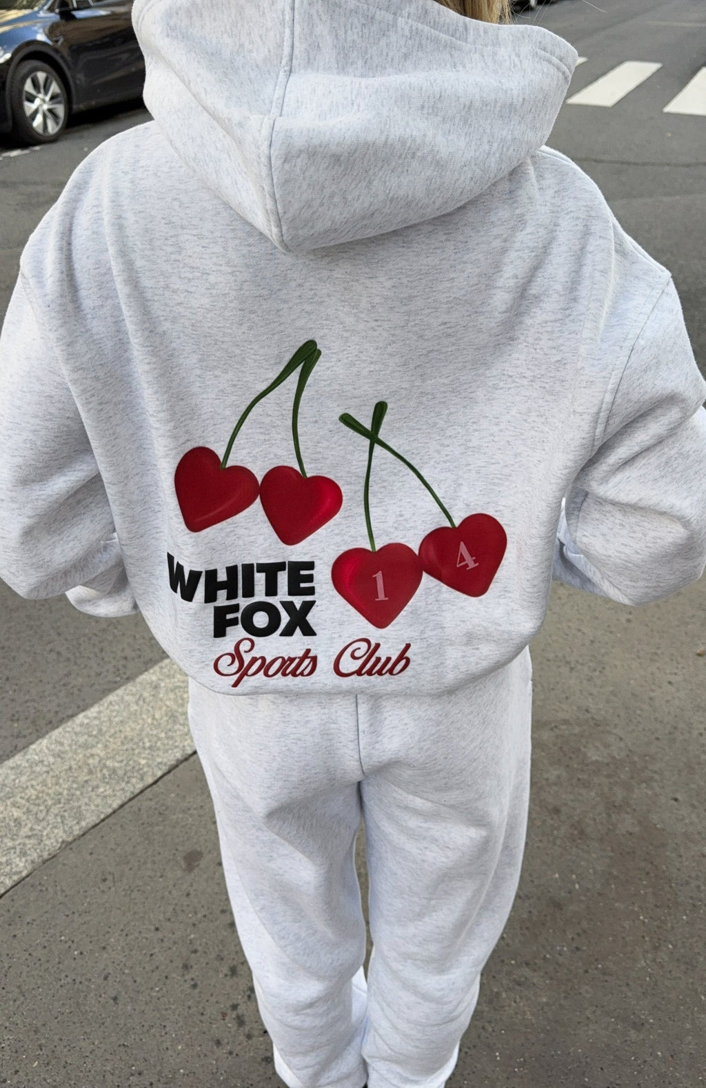 White Fox Club 14 Izzy Oversized Hoodie Grey Marle