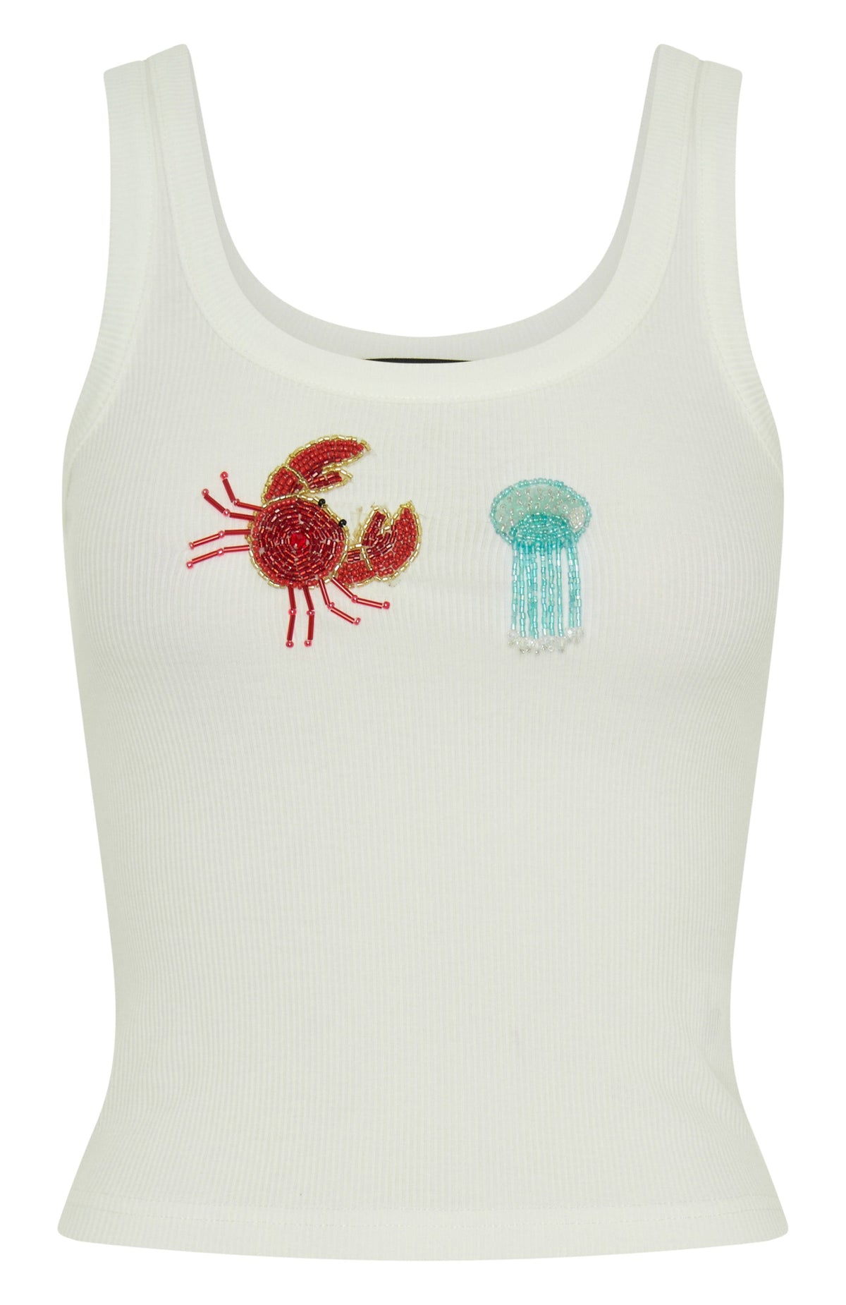 White Fox Mistral Rib Tank White