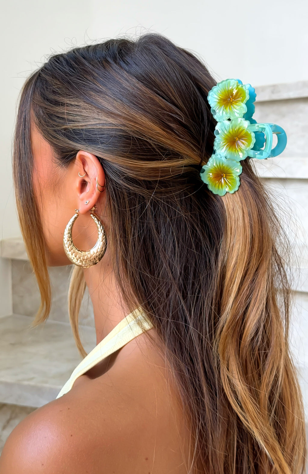 White Fox Chantria Hair Clip Blue