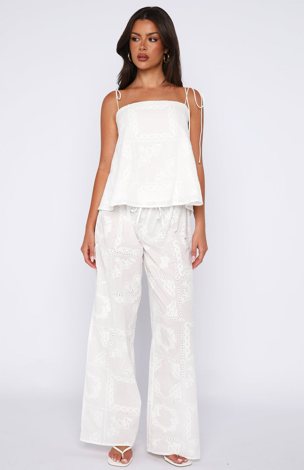 White Fox Wander Wild Top White