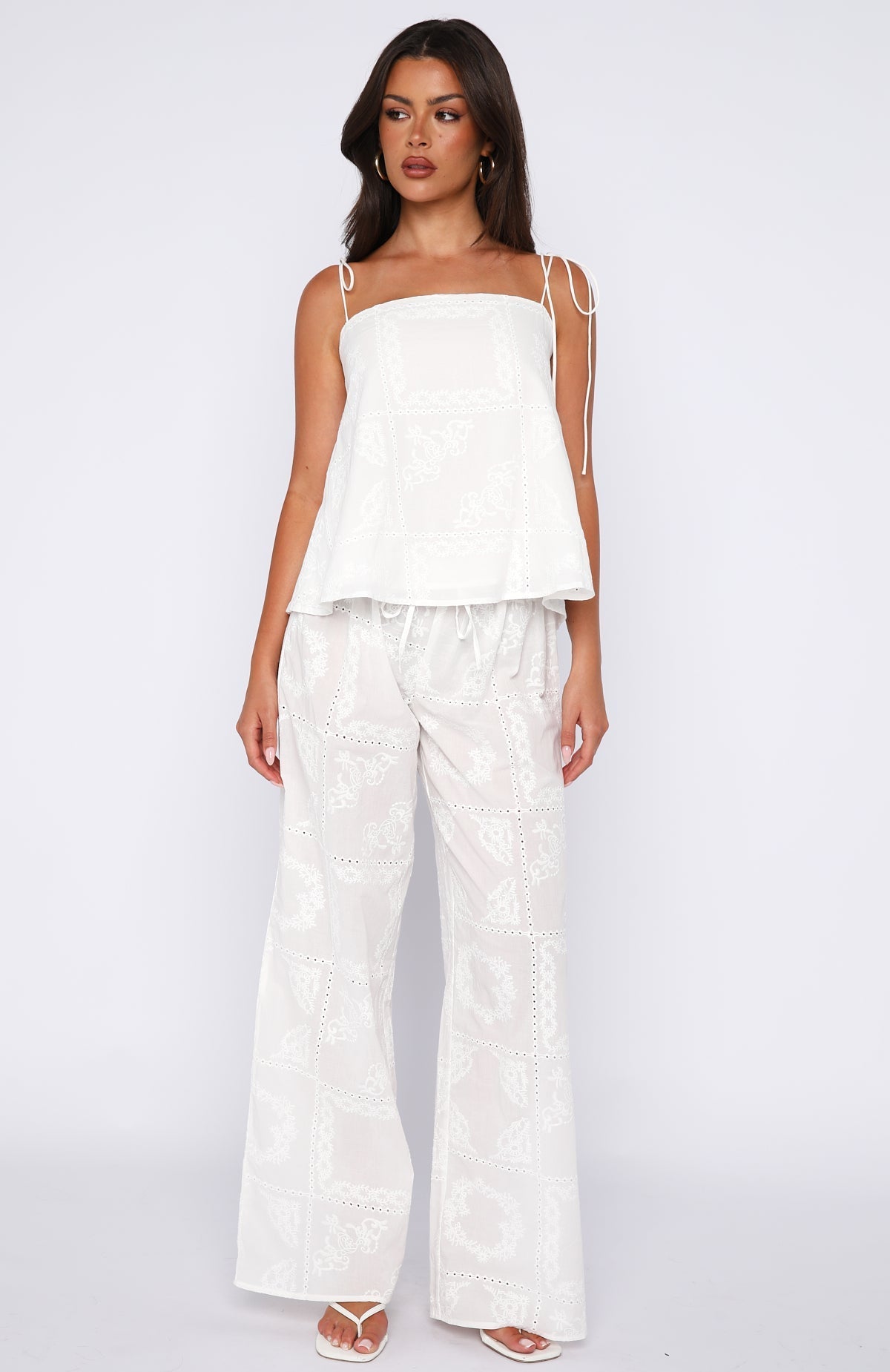 White Fox Wander Wild Top White