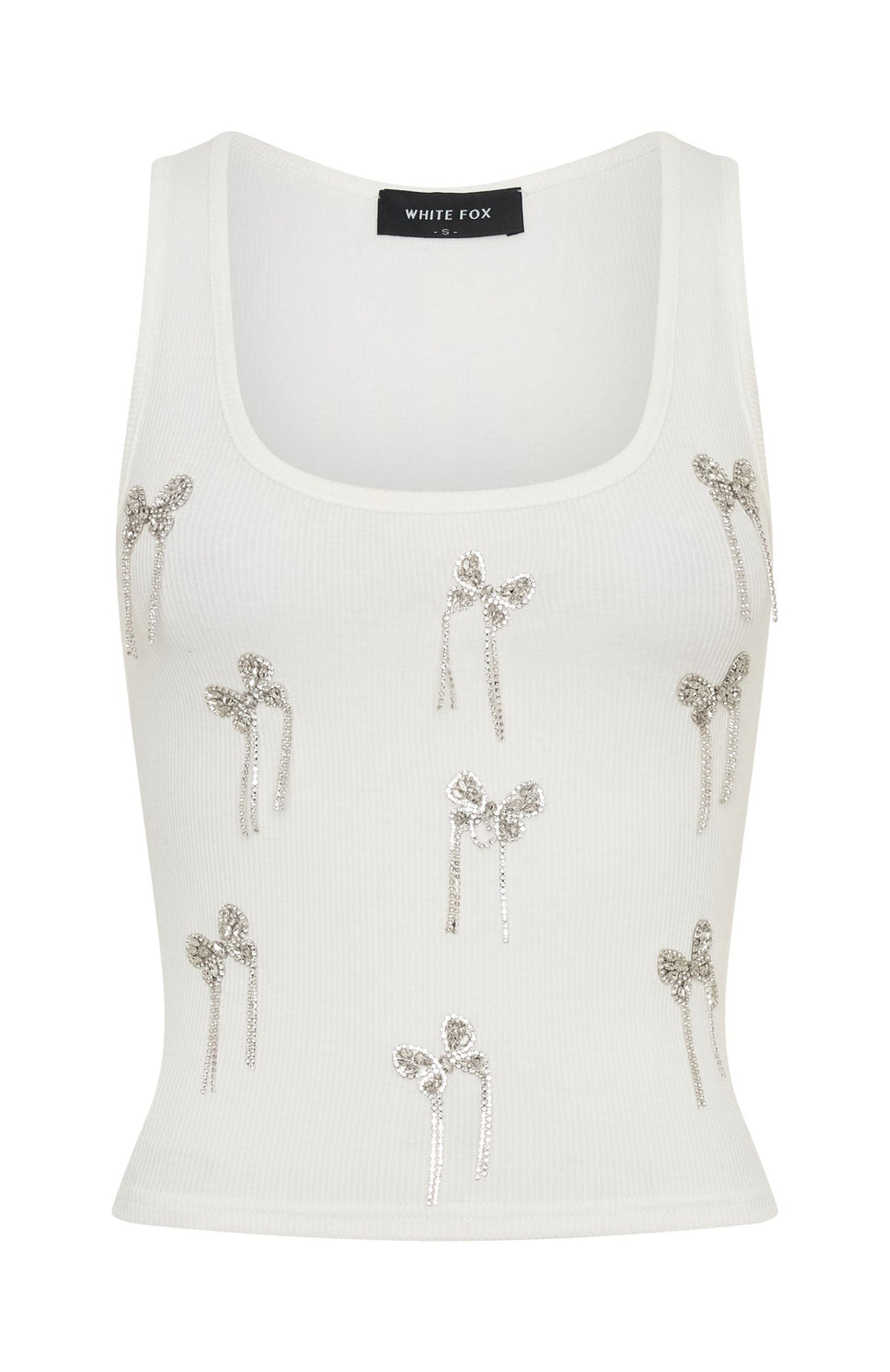 White Fox Sweet Angel Rib Tank White