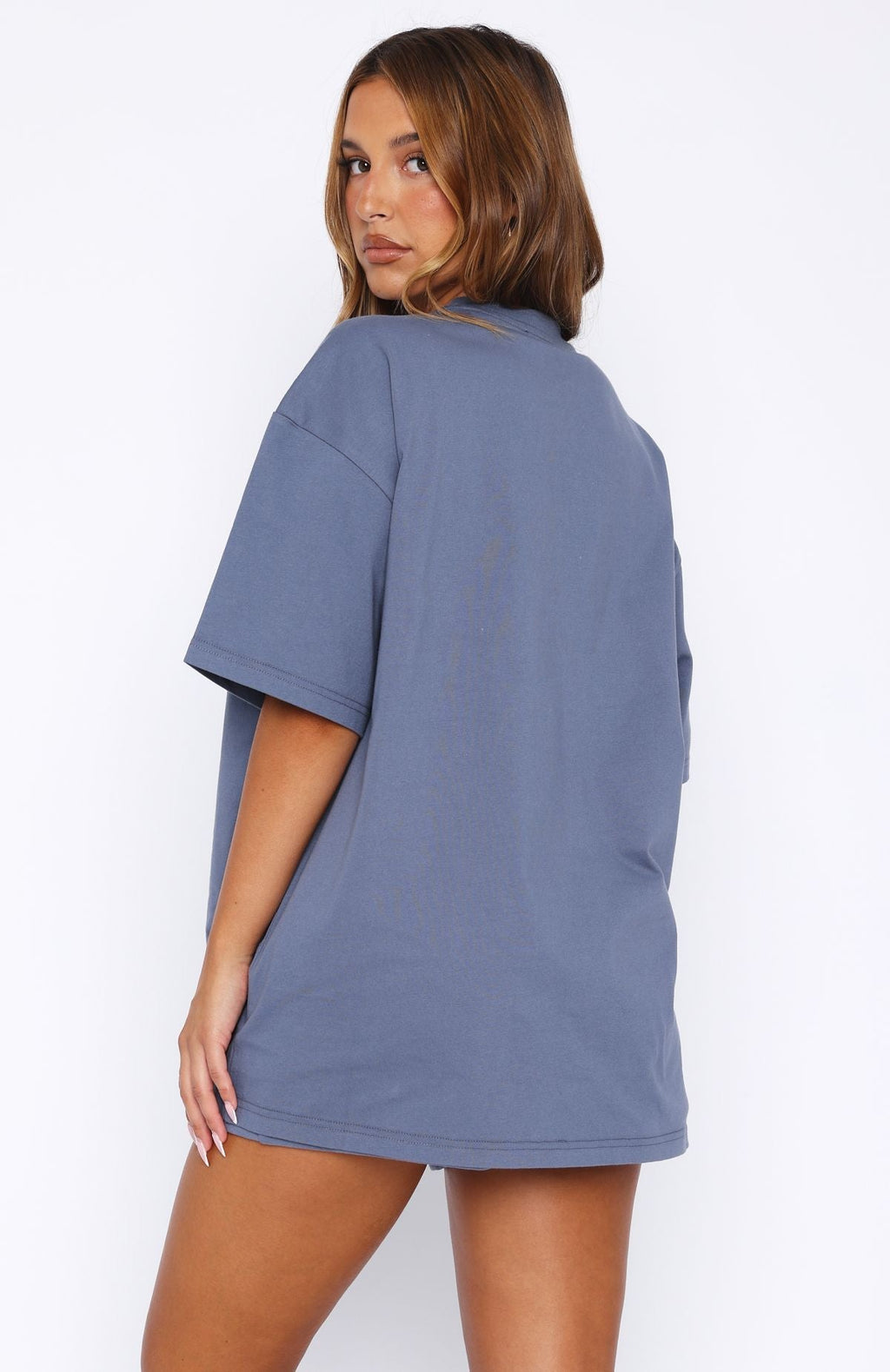 White Fox Core Classic Oversized Tee Ocean