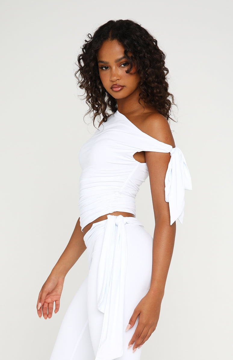 White Fox Fade Away With Me Top White
