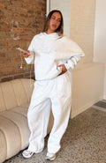 White Fox Know What You Want Barrel Leg Sweatpants Grey Marle