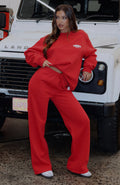 White Fox Capsule 9 Rodeo Crew Wide Leg Sweatpants Red