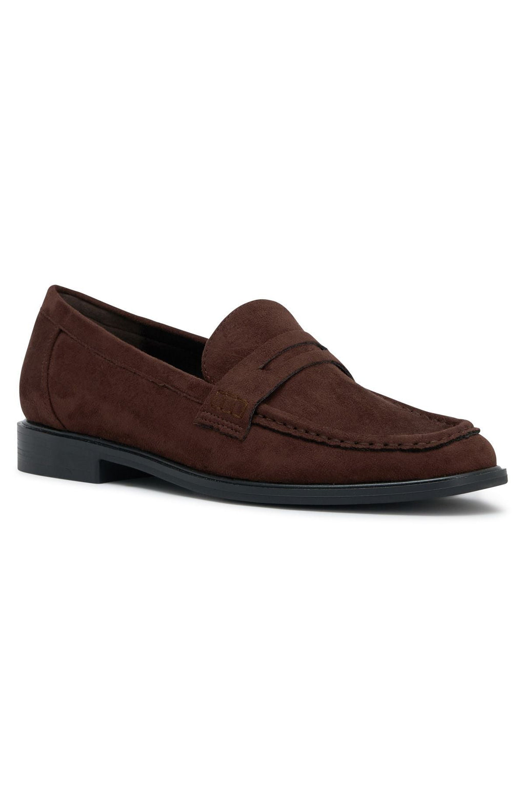 White Fox Judson Loafers Chocolate Faux Suede
