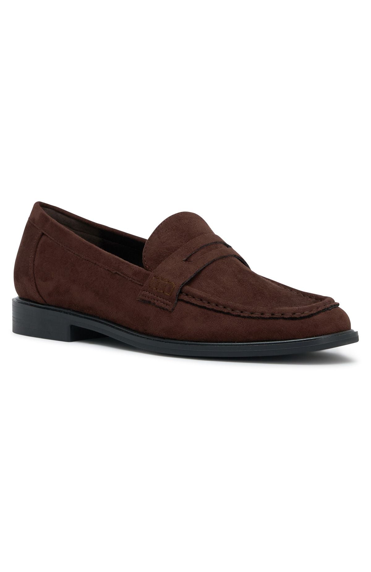 White Fox Judson Loafers Chocolate Faux Suede