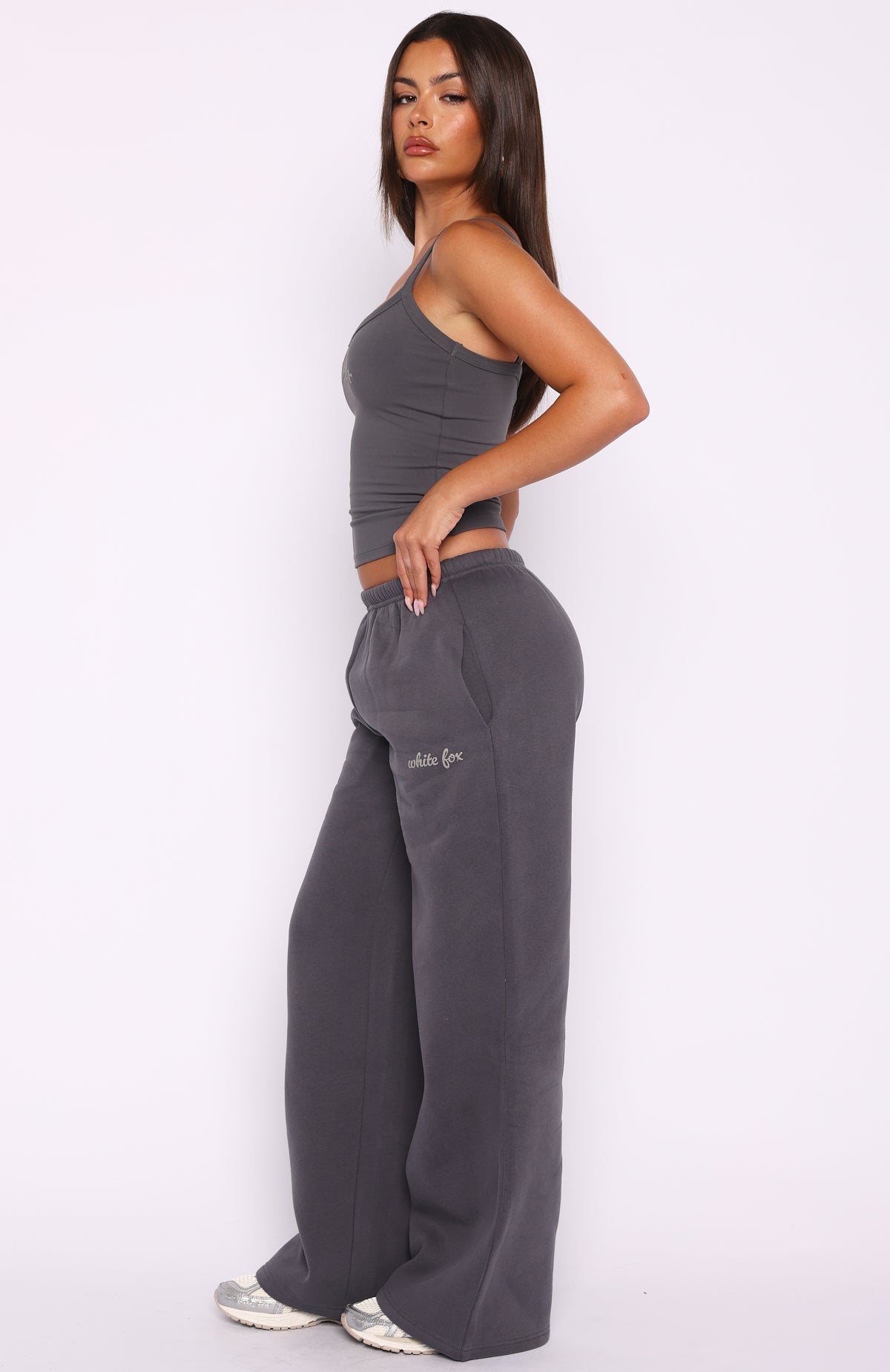 White Fox Why Won't You Wide Leg Sweatpants Volcanic