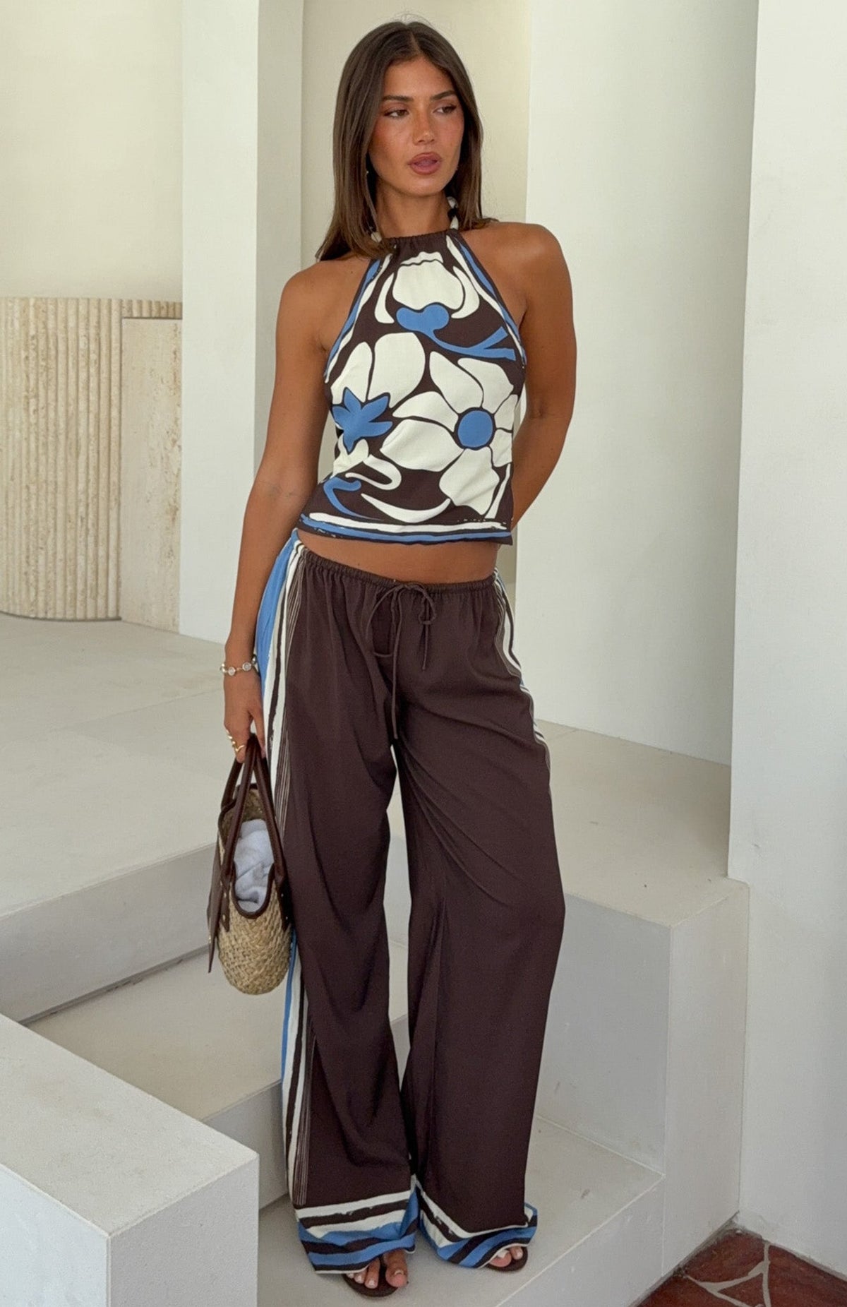 White Fox Tropic Muse Pants Cocoa Symphony