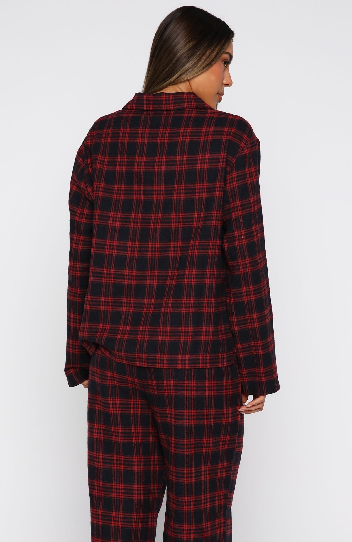 White Fox That Time Of Year Long Sleeve Pyjama Top Red/Navy