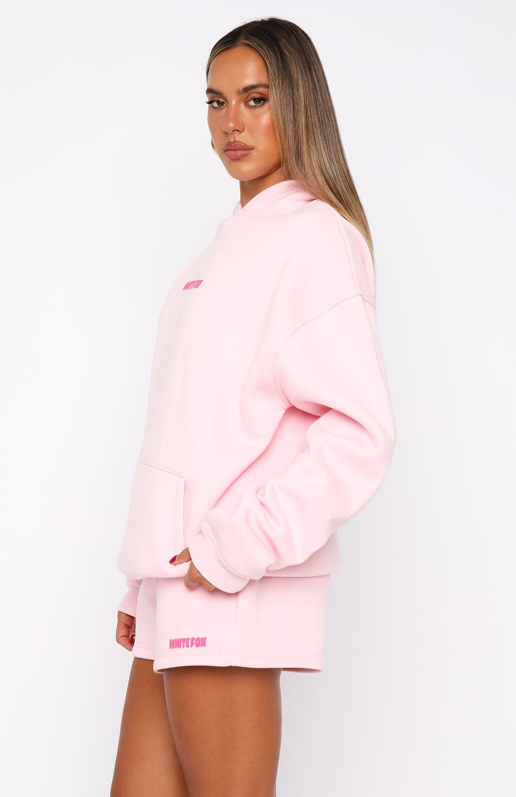 White Fox 11th Street New York Or Nowhere Oversized Hoodie Pink Sugar