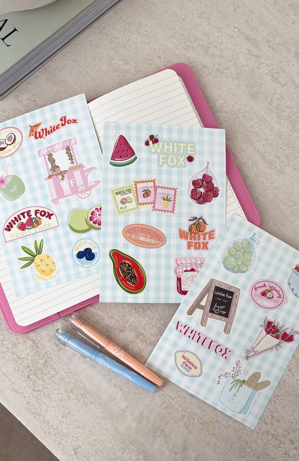 White Fox Fruit Shop Sticker Pack Multi